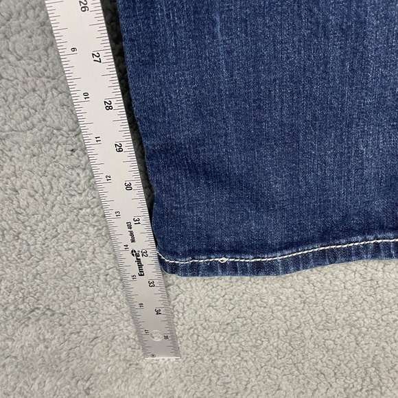 MISS ME Signature Rise Boot Cut Jeans Womens 29x33 Thick Stitch Distressed - Picture 6 of 16